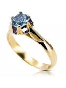 Ring Aquamarine 14K Yellow gold Vintage Jewlery vrc122y